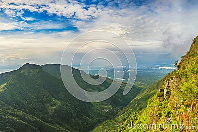 Worldâ€™s End. Horton Plains Stock Photo